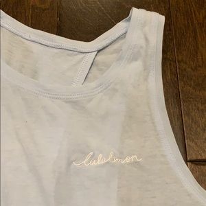 Lululemon logo cotton tie back tank